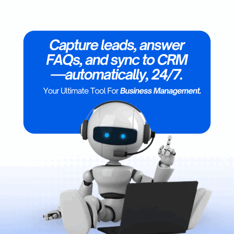 AI chatbot answering customer queries instantly through automation.