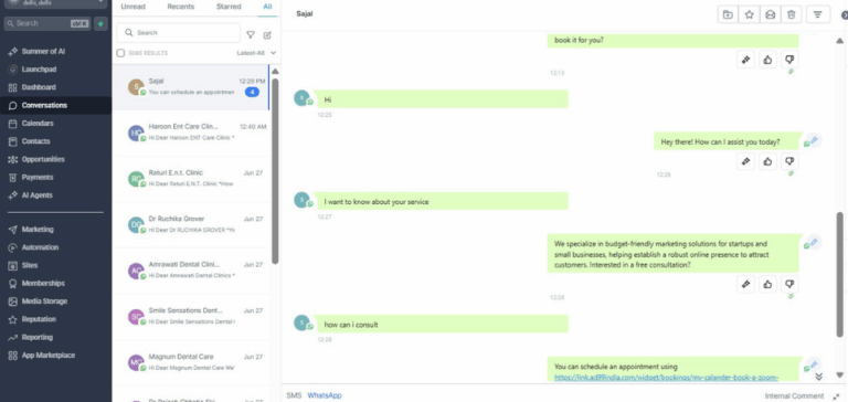 AI-powered Ads Mate platform generating and managing business leads.